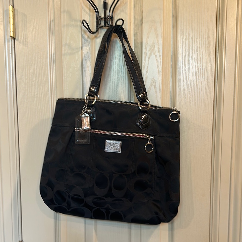 Coach Black Signature Shoulder Bag